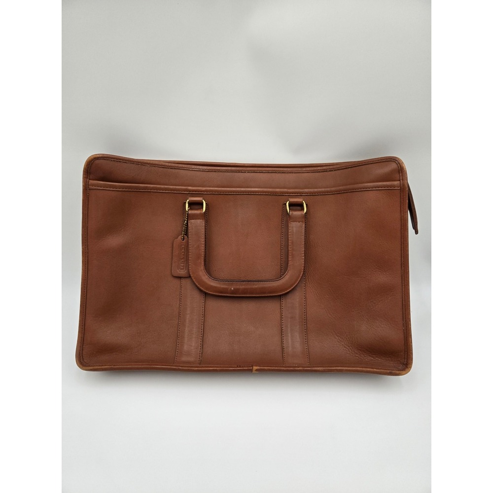 Vintage Coach Embassy Briefcase 5090 British Tan Leather Messenger Bag USA Made